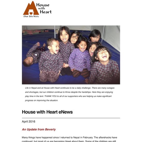 2016 April Newsletter