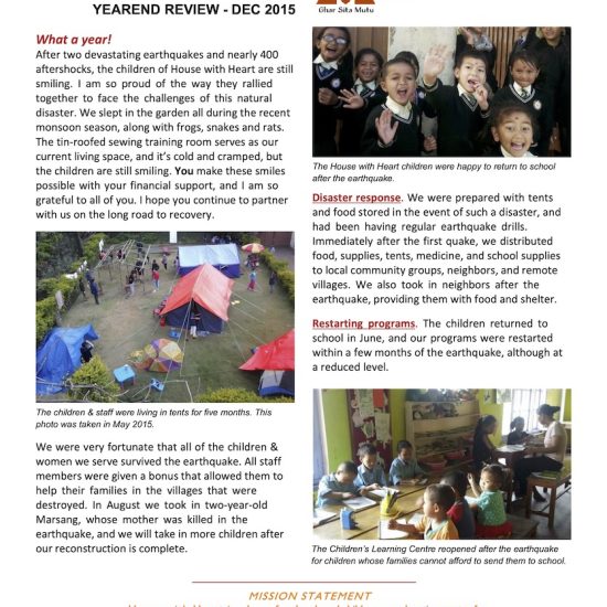 2015 December Newsletter