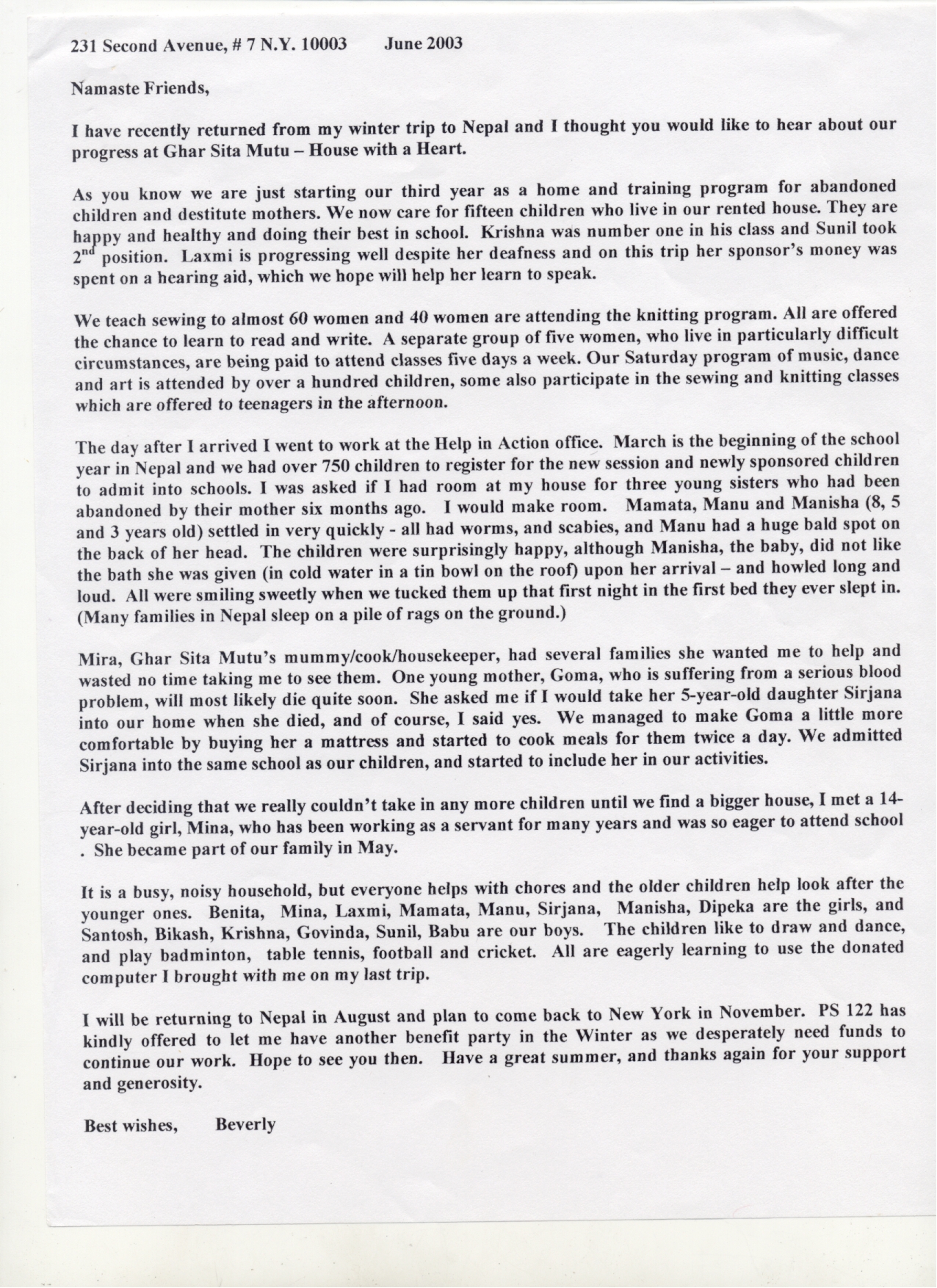 2003 June Newsletter