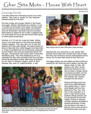 2012 December Newsletter