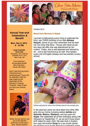 2014 October Newsletter